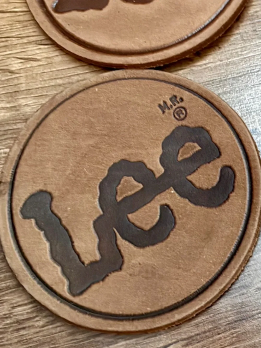 80's Lee Leather Coasters